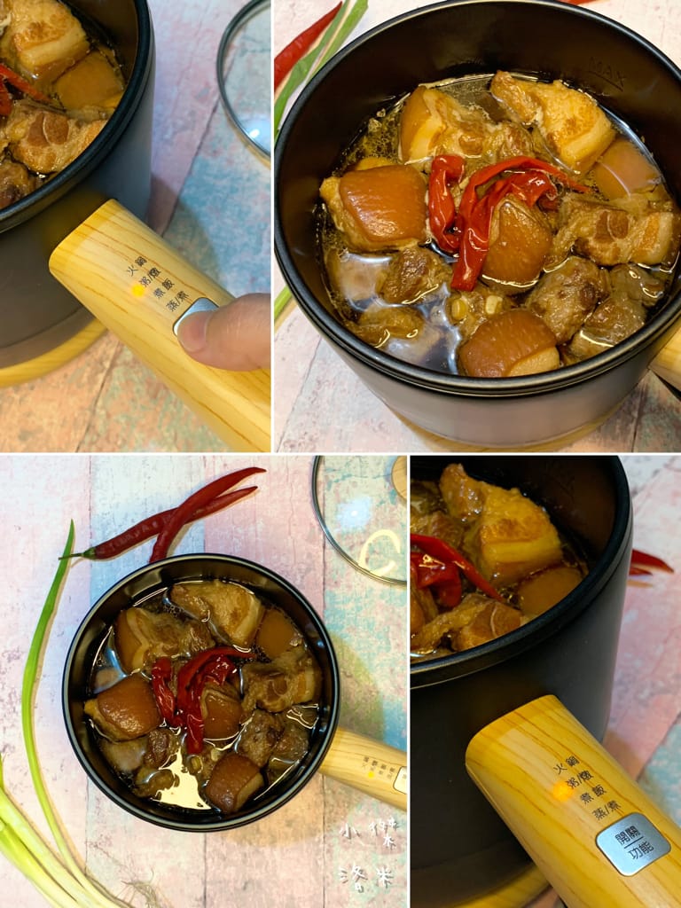 《生活》開箱【MOLIJIA 魔力家】M17 多功能不沾快煮小電鍋/電子鍋1.8L｜黑木紋款 上蒸下煮省時安全 小資族租屋族獨身族一鍋剛剛好 簡單小電鍋料理分享