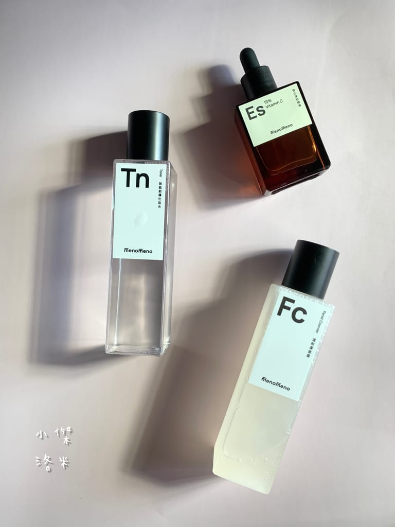 《美容》m̄enom̄eno｜Fc 溫和潔面露/Tn 效能前導化妝水/Es 強化淨白精華 女神張景嵐自創保養品牌 純素無毒的保養品 極簡保養推薦