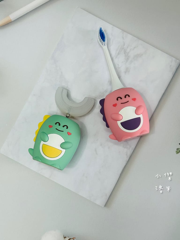 《育兒》NETTEC U型恐龍造型兒童電動牙刷｜U型牙清潔更全面 幫助孩子愛上刷牙 育兒神器 育兒好物推薦