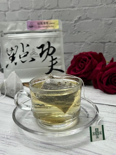 《美食》點功夫 DigKungFu｜金萱青茶/玫瑰青茶立體茶