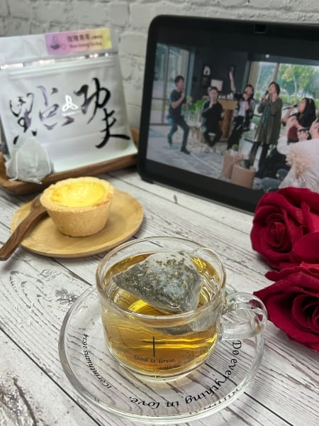 《美食》點功夫 DigKungFu｜金萱青茶/玫瑰青茶立體茶