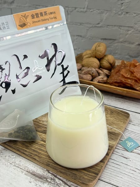 《美食》點功夫 DigKungFu｜金萱青茶/玫瑰青茶立體茶