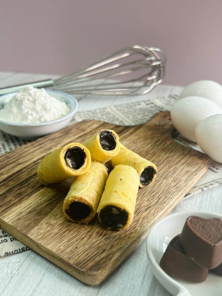 《美食》 Kris克里酥蛋捲｜孩子搶著吃的爆餡蛋捲 辦公室下